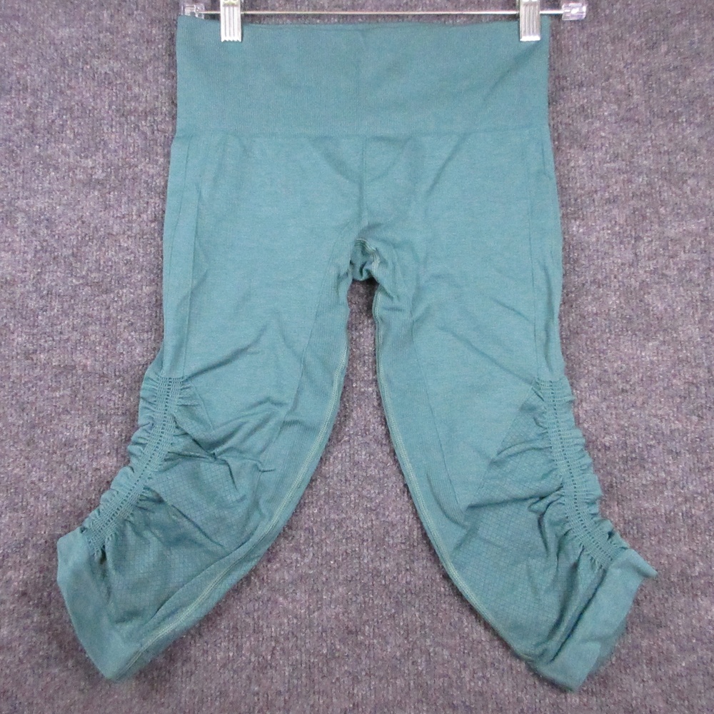 Lululemon Leggings Womens Green Size 4 Capri Ruched Yoga Athletic Pants